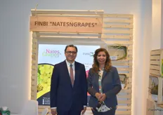 Dr Amr Hassanein, chairman and May Salem, Managing director for FinBi for Land Reclamation & Agricultural development. They specialise in pomegranates and grapes, hence the brand "Nates'NGrapes".